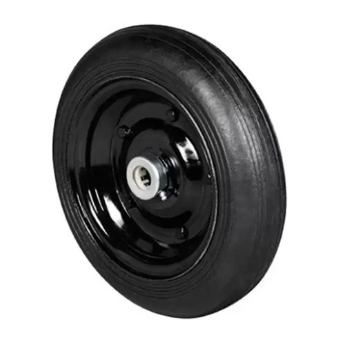Roda Completa Maciça 9" de Borracha para Carrinho Armazém