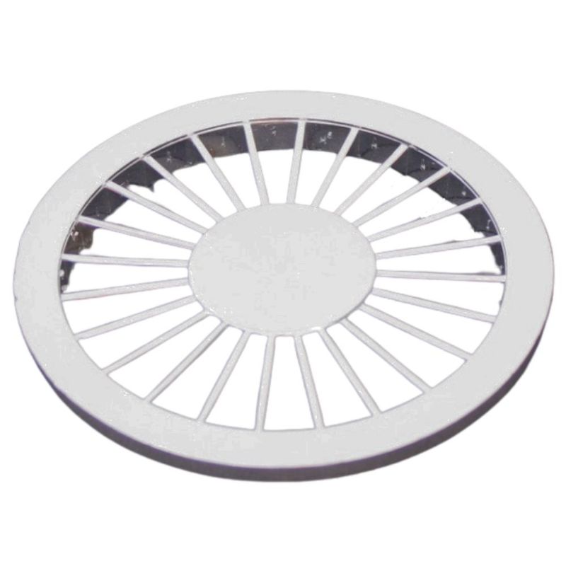 Grelha-Redonda-PVC-Cromada-10cm-DN100-Luconi