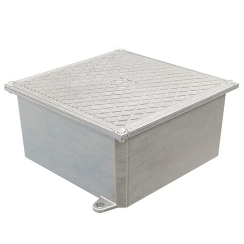 Caixa de Passagem para Piso 200x200x100mm em Alumínio Wetzel