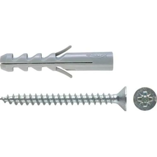 Bucha Nylon sem Anel com Parafuso Cabeça Chata Fischer