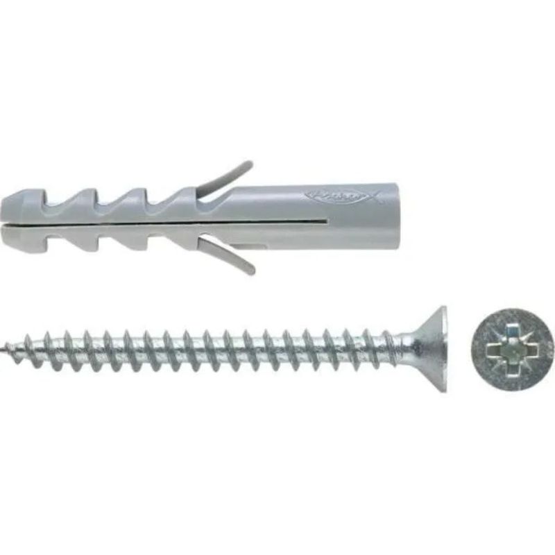 Bucha-Nylon-sem-Anel-com-Parafuso-Cabeca-Chata-8x40mm-50-pecas