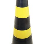Cone-de-Sinalizacao-Fit-75cm-Polipropileno-Preto-e-Amarelo