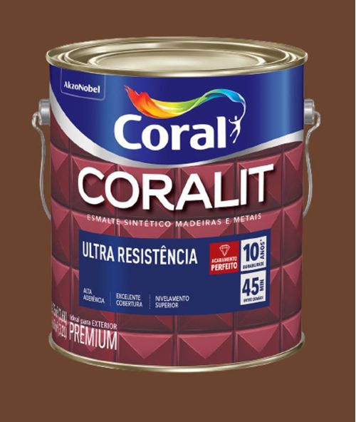 Esmalte Premium Sintético Brilhante Coralit Tabaco 0,9L Coral