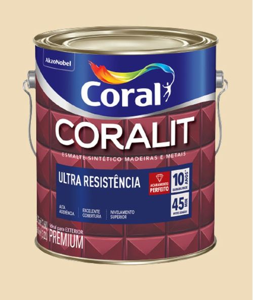 Esmalte Premium Sintético Brilhante Coralit Marfim 0,9L Coral