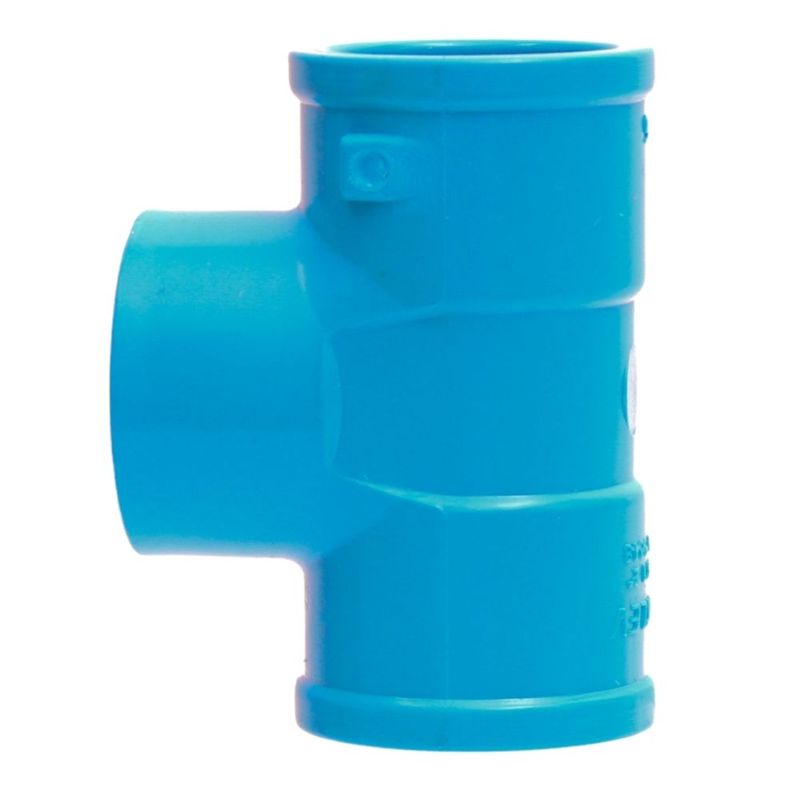 Te-Soldavel-com-Bucha-de-Latao-Azul-PVC-20mm-x-1-2--Fortlev