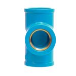 Te-Soldavel-com-Bucha-de-Latao-Azul-PVC-20mm-x-1-2--Fortlev