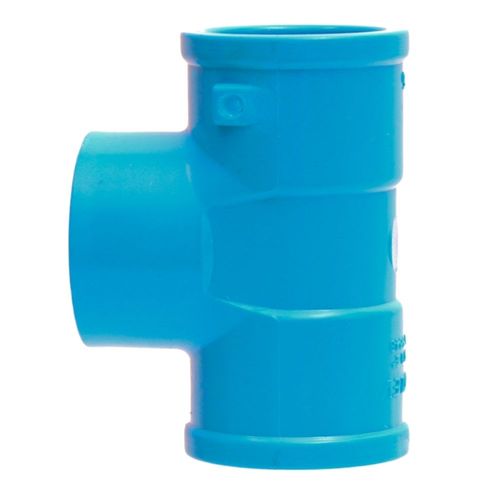 Te Soldável com Bucha de Latão Azul PVC 25mm x 3/4" Fortlev