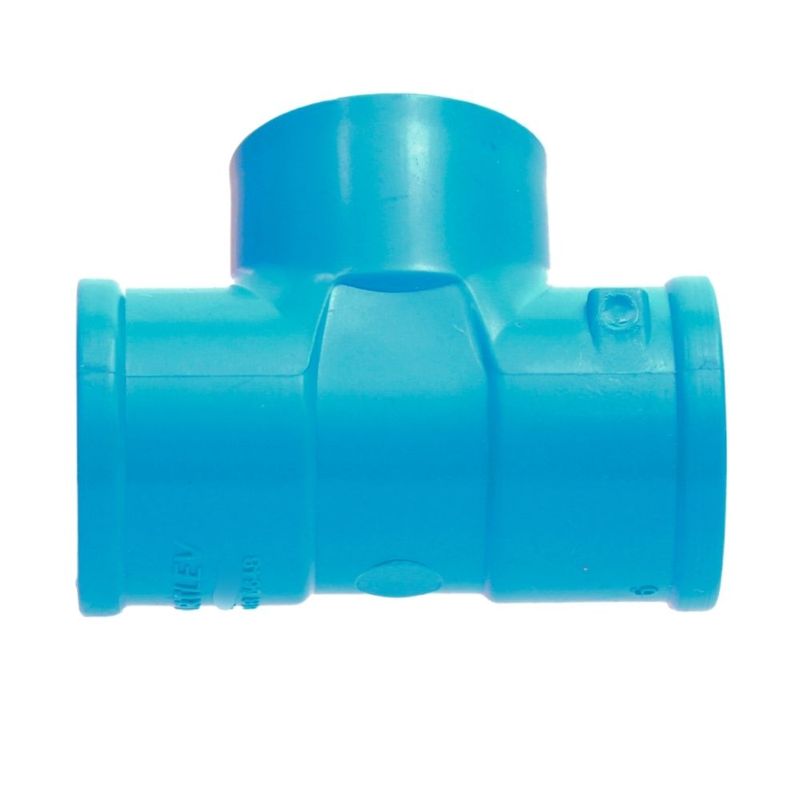 Te-Soldavel-com-Bucha-de-Latao-Azul-PVC-25mm-x-3-4--Fortlev