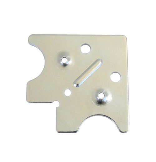 Esquadreta com Furo 41x41mm Zincada Branca 04 Peças
