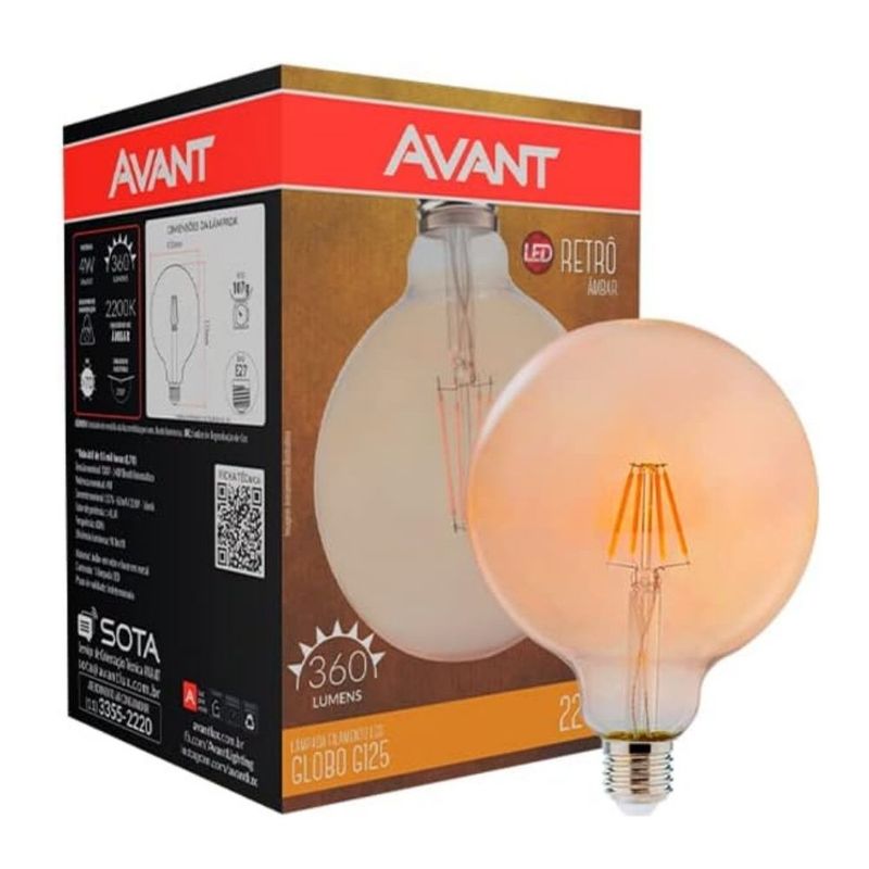Lampada-de-LED-Retro-Bulbo-G125-4W-E27-360-Lumens-Luz-Ambar