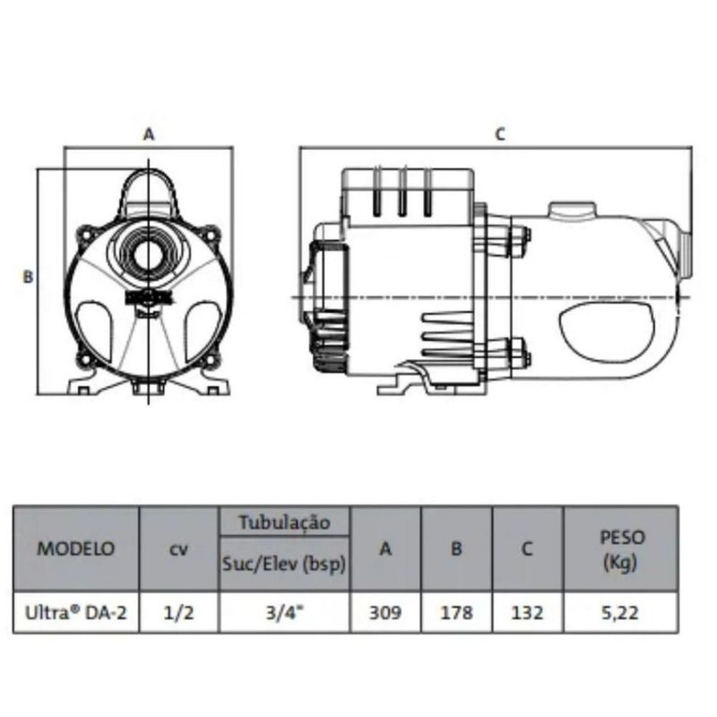 Bomba-de-Agua-Auto-Aspirante-Ultra-DA-2-Monofasica-1-2CV-220V-Dancor