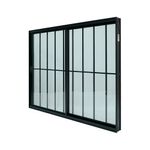Janela-de-Correr-2-Folhas-com-Grade-Aluminio-Preto-100x100cm