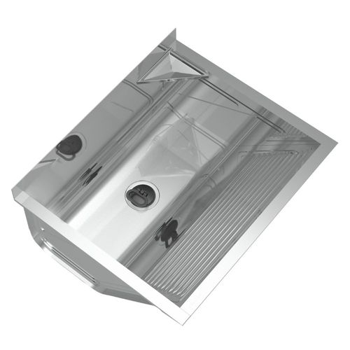 Tanque com Válvula e Suporte de Fixação Aço Inox 60,8X50,6cm 48L