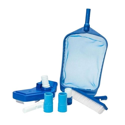 Kit Limpeza Piscina com Aspirador, Peneira, Escova e Ponteira Slim