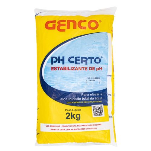 Elevador de Alcalinidade 2kg pH Certo Piscina Genco