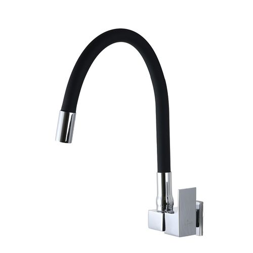 Torneira para Cozinha Parede Bica Alta Gourmet Preto Flexível