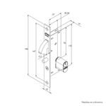 Fechadura-Externa-Bico-de-Papagaio-Porta-de-Correr-950-265MM-Branco