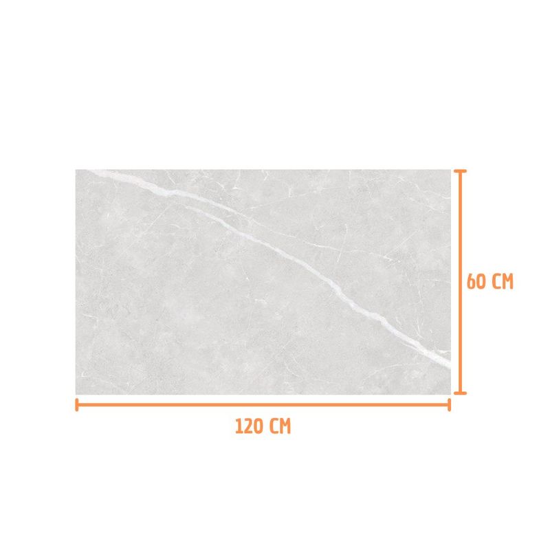 Porcelanato Venato Off White Retificado Polido Cinza 60x120cm 2,88m2