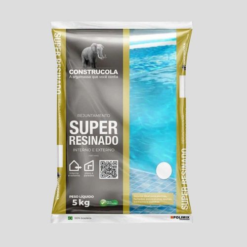 Rejunte Super Resinado Cinza Platina 5kg Construcola