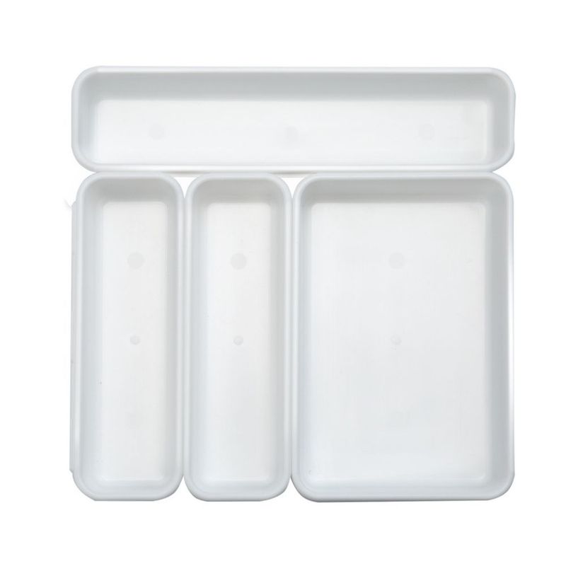 Organizador-Cozinha-para-Talheres-com-4-Divisorias-Branco-Dasplast