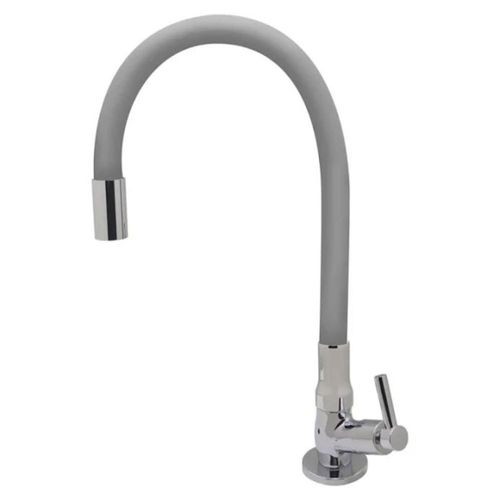 Torneira para Cozinha Mesa 1/4V Bica Média Cinza Color 3069 C29