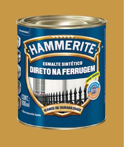 Esmalte Premium Sintético Brilhante Hammerite Ouro 0,8L Coral