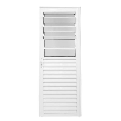 Porta Basculante Vidro Boreal Alumínio Branco Direito 210x80cm