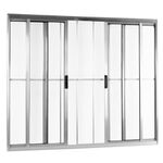 Janela-de-Correr-4-Folhas-com-Grade-Aluminio-Brilhante-120x200cm