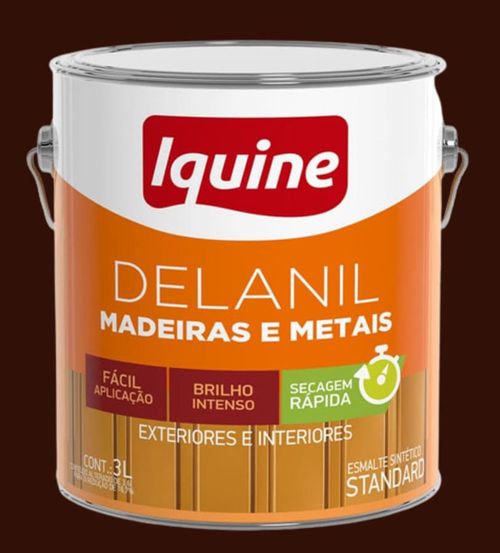 Esmalte Standard Sintético Alto Brilho Delanil Vermelho Vinho 3L