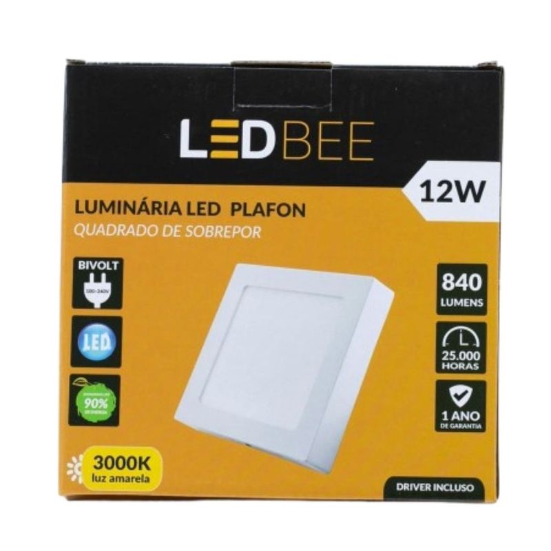 Painel-de-LED-Sobrepor-12W-16x16cm-840-Lumens-Luz-Amarela