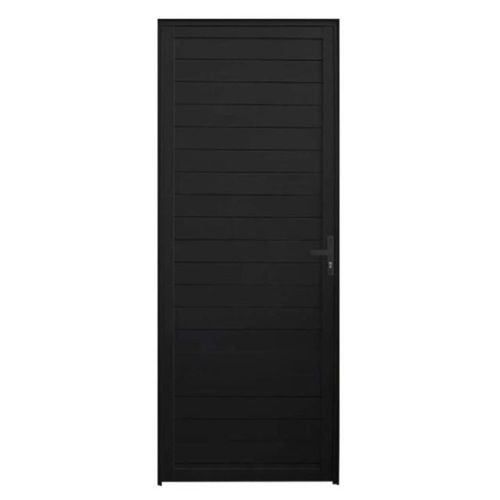 Porta Lambril sem Puxador Alumínio Preto Esquerdo 210x80cm