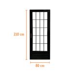 Porta-Palito-Aluminio-Preto-Vidro-Liso-Esquerdo-210x80cm