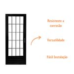 Porta-Palito-Aluminio-Preto-Vidro-Liso-Esquerdo-210x80cm