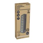 Luminaria-de-Emergencia-LED-Barra-Preta-1W-Luz-Branca-100-lumens