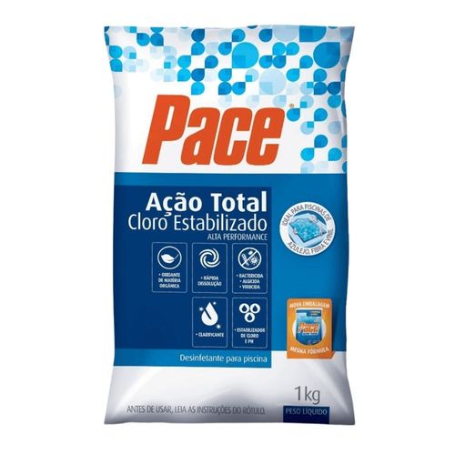 Cloro para Piscina Granulado Ação Total 1KG Pace
