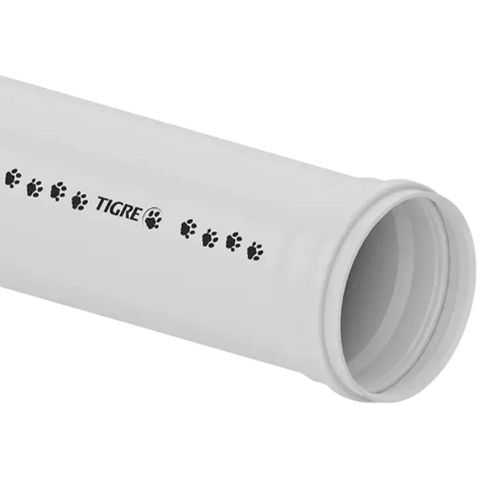 Tubo para Esgoto Série Reforçada PVC 1M DN100 Tigre Sky Master