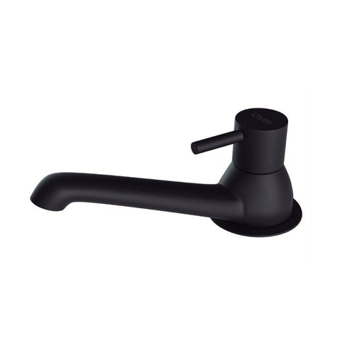 Torneira para Banheiro Mesa 1/4V Bica Baixa Preto Fosco Alavanca