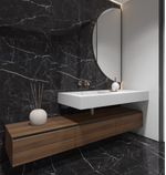 Piso Venatto Black Retificado Polido Preto 74x74cm 2,22m2