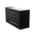 Arandela-Retangular-em-AlumInio-Preto-com-Vidro-para-1-Lampada-E27
