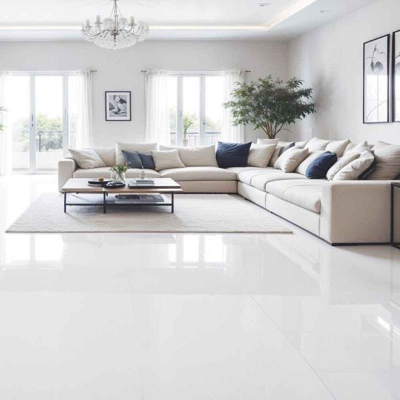 Porcelanato Bianco Retificado Polido Branco 60,5x60,5cm 1,83m2