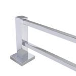 Porta Toalha de Banho Square 1010 com Barra Dupla Cromado