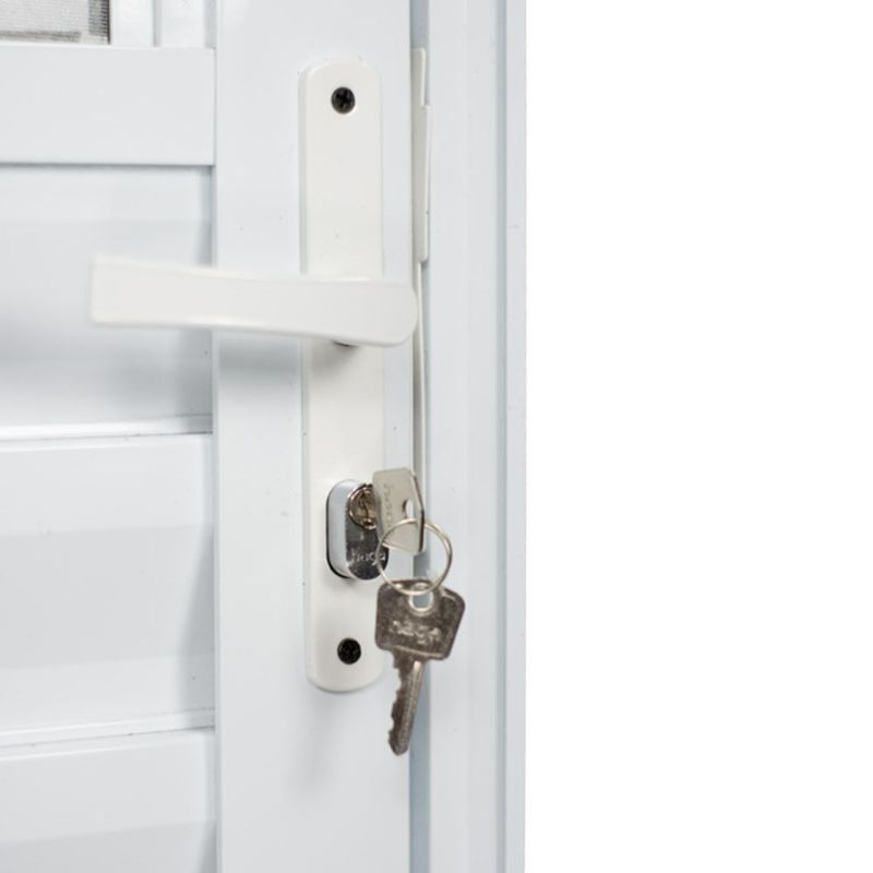 Porta Basculante Vidro Boreal Alumínio Branco Direito 210x80cm