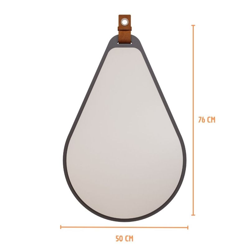 Espelheira para Banheiro Gota 76cm Titanium
