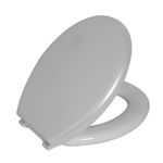 Assento Sanitário Convencional Almofadado PU Oval Cinza