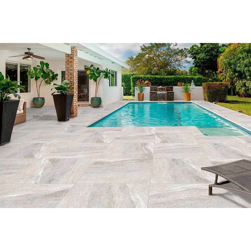 Piso Gran Vision HD Retificado ABS Cinza 80x80 2,62m2 Rochamaxx