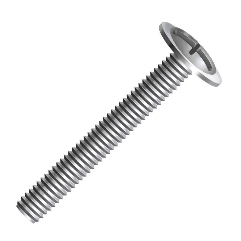 Parafuso Cabeça Flangeada Fenda Combinada M4x45mm 500 peças