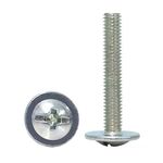 Parafuso Cabeça Flangeada Fenda Combinada M4x45mm 500 peças