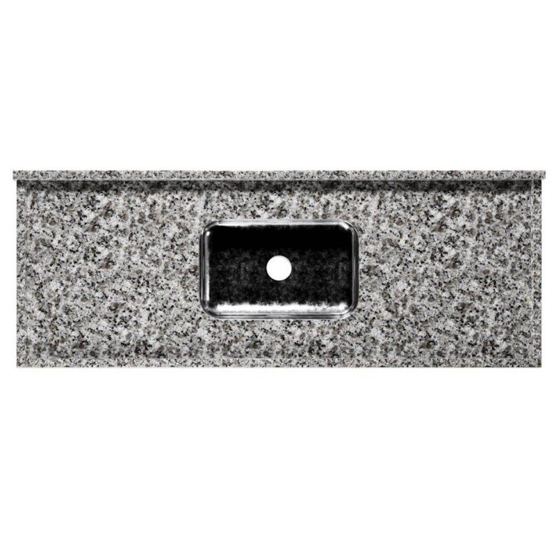 Pia para Cozinha Granito 100x56cm Ocre com Cuba Central 11cm