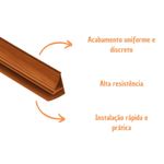 Meia Cana para Forro de PVC Cerejeira 6m