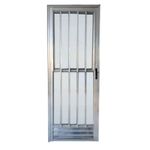 Porta Palito Alumínio Brilhante Vidro Liso Esquerdo 210x80cm